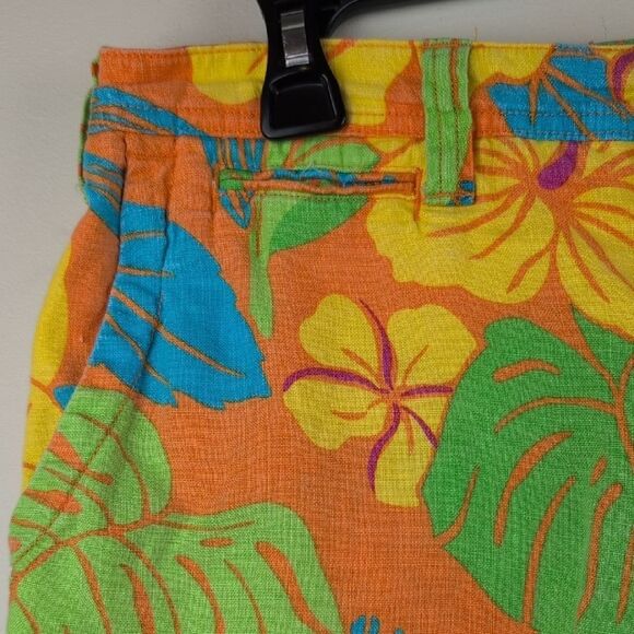 Polo Ralph Lauren Tropical Floral Shorts Size 8 Linen Blend Classic Summer - Picture 6 of 12